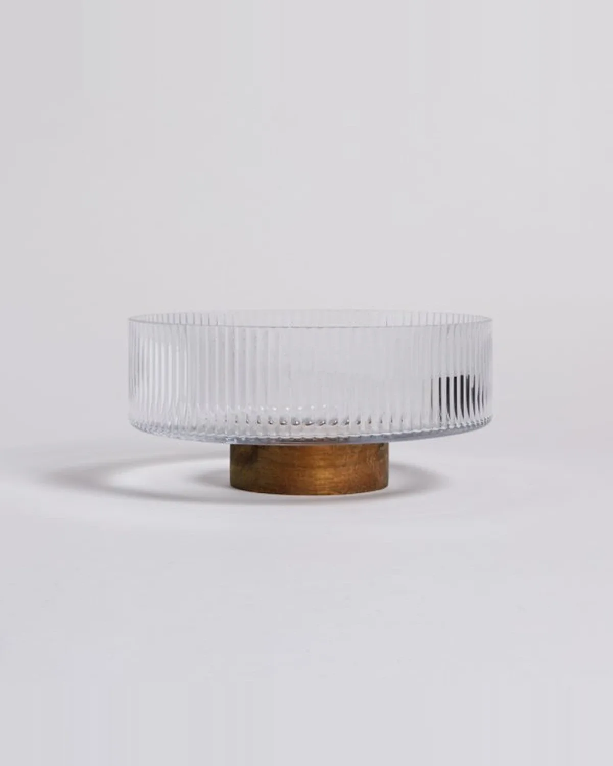 Bowl de Vidrio con Base de Acacia 1,2 L — Casa de Sillones, vista 2