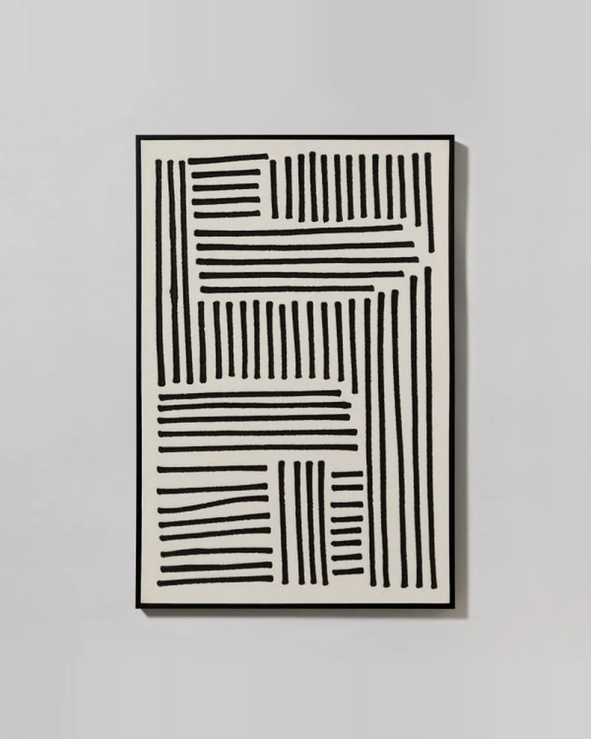 Cuadro Africa Lineas Black 62x92 cm