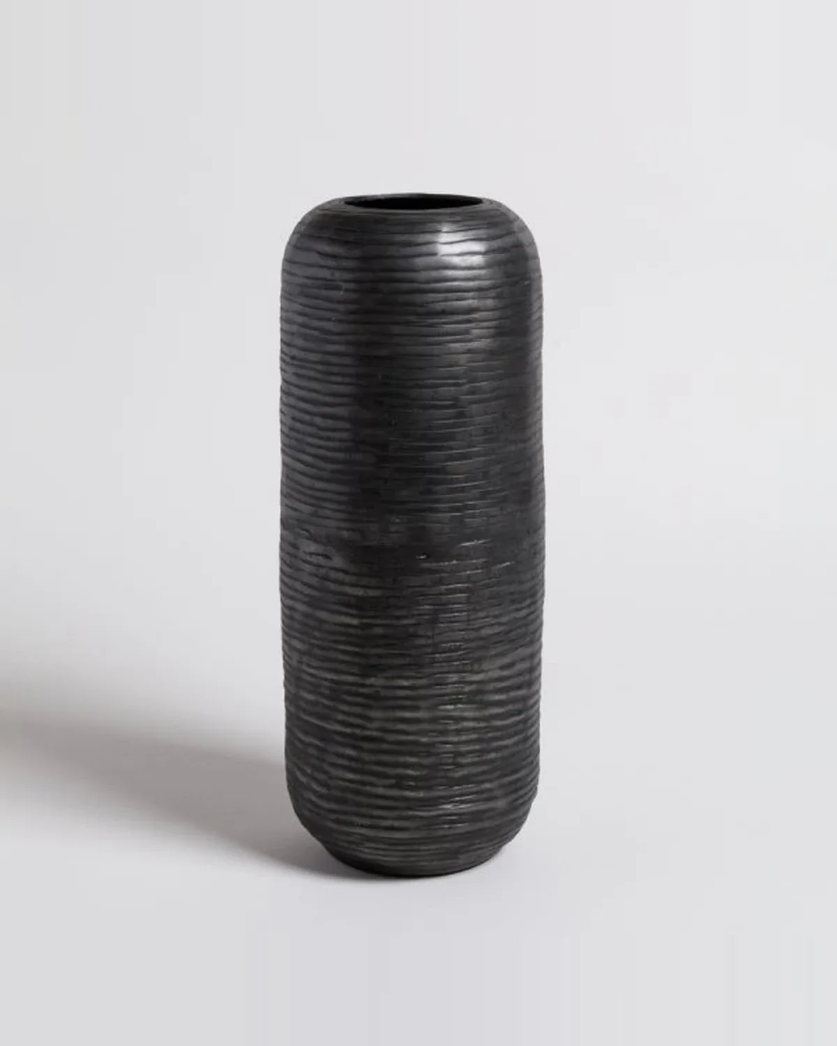 Jarron Bhima Grafito 13,5x32,5 cm