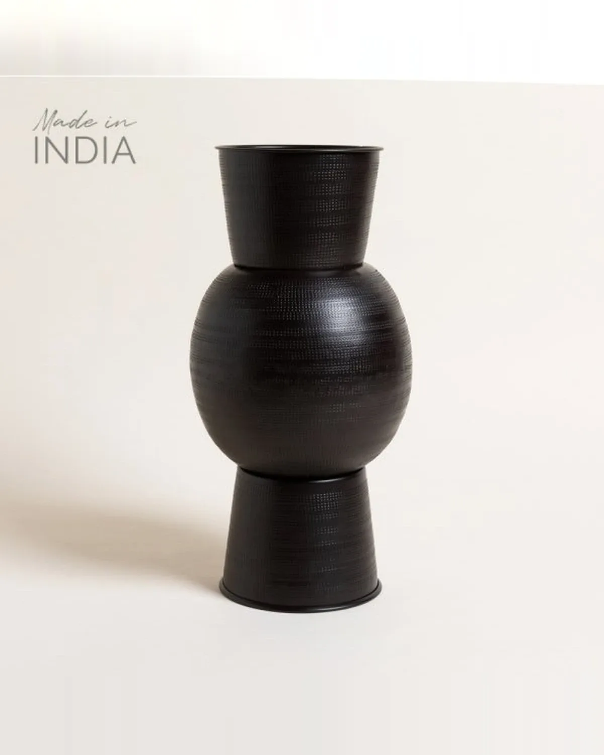 Jarron Pali Negro 18x36 cm
