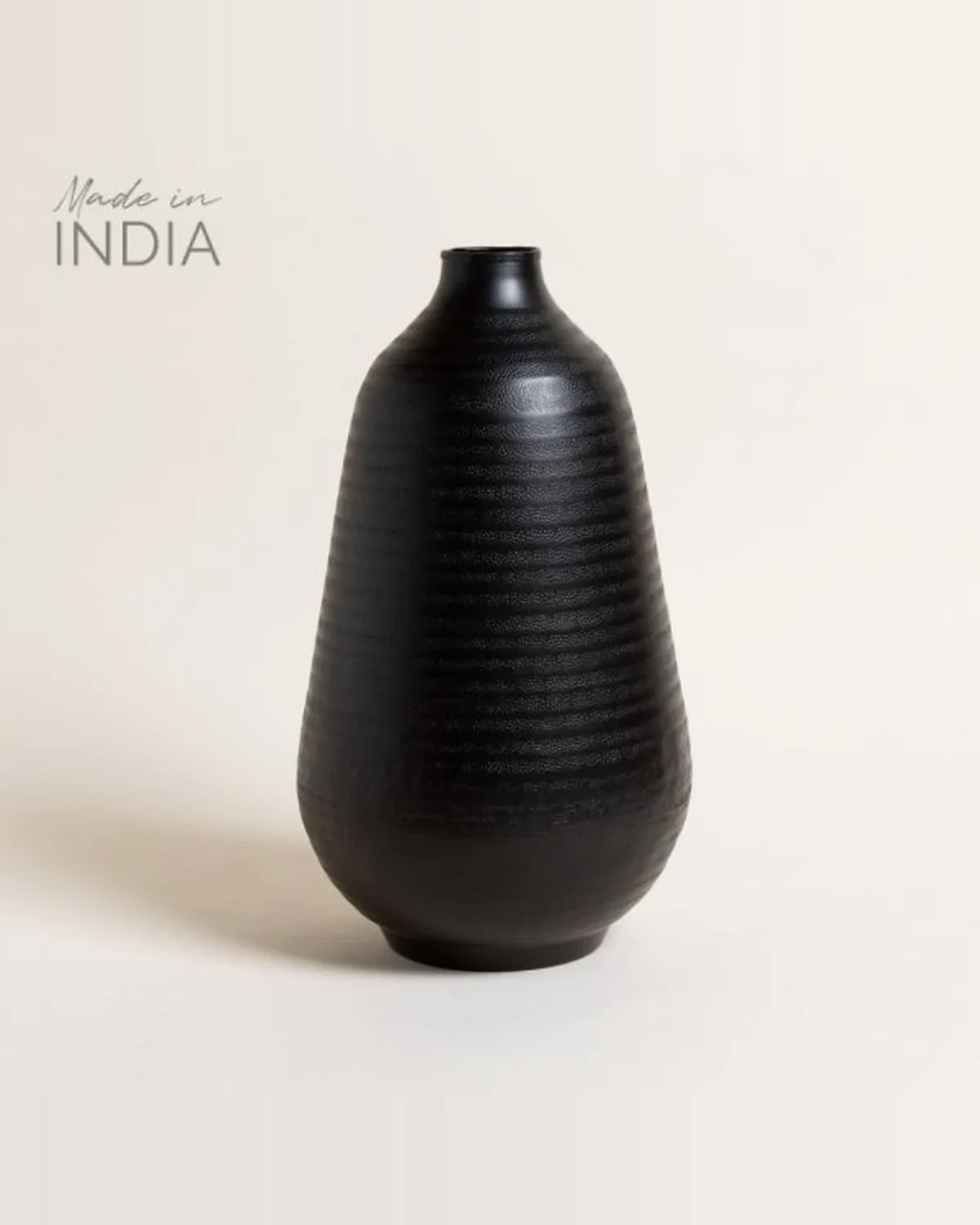 Jarron Pali Negro 22x36 cm
