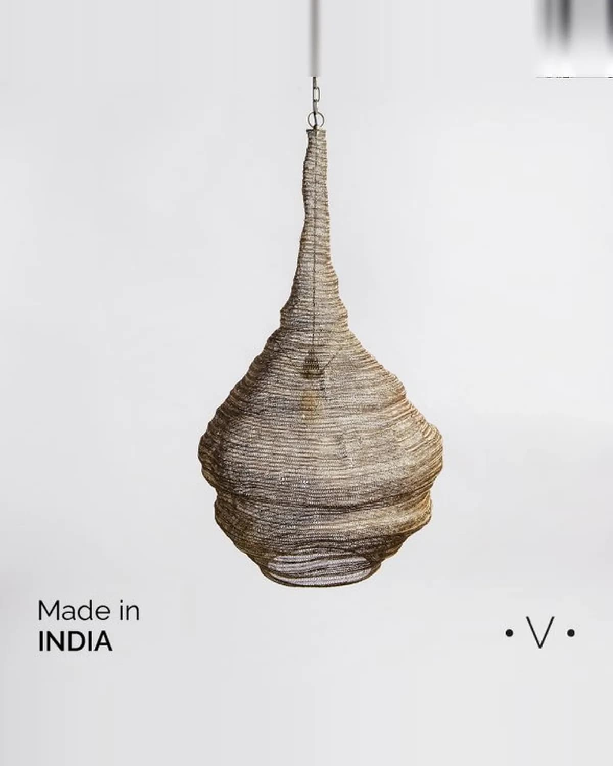 Lampara Colgante Madhur Brass Antique 103x62 cm