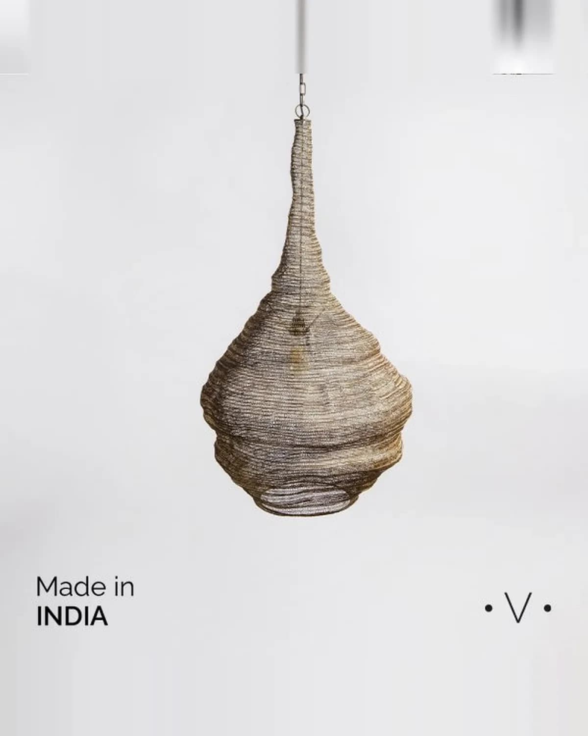 Lampara Colgante Madhur Brass Antique 65x40 cm