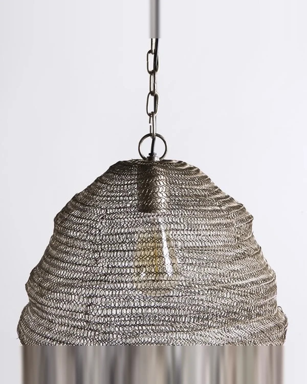 Lampara Colgante Madhur Silver Antique 45x37 cm — Casa de Sillones, vista 2
