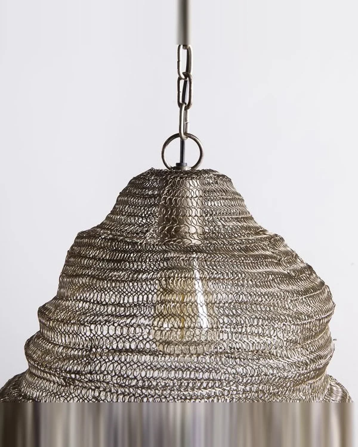Lampara Colgante Madhur Silver Antique 46x40 cm — Casa de Sillones, vista 2