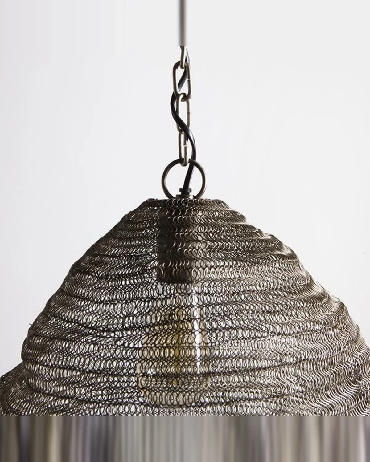 Lampara Colgante Madhur Silver Antique 64x46 cm — Casa de Sillones, vista 2