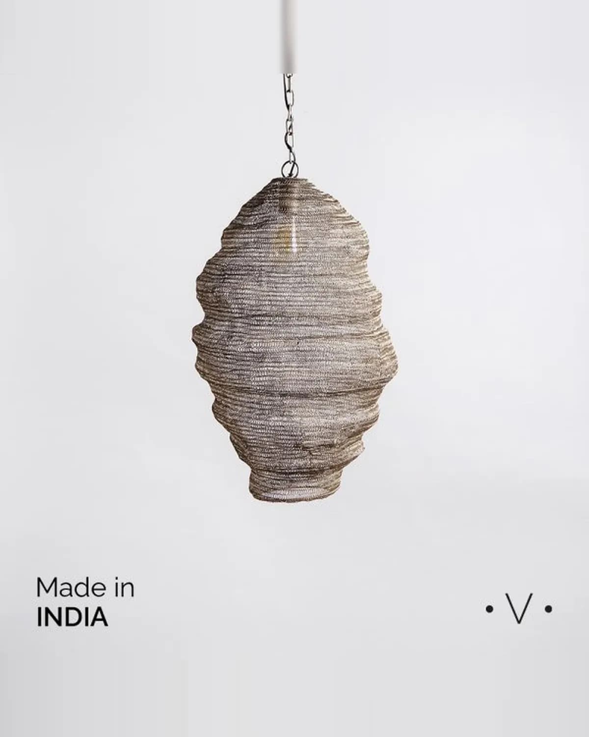 Lampara Colgante Madhur Silver Antique 64x46 cm