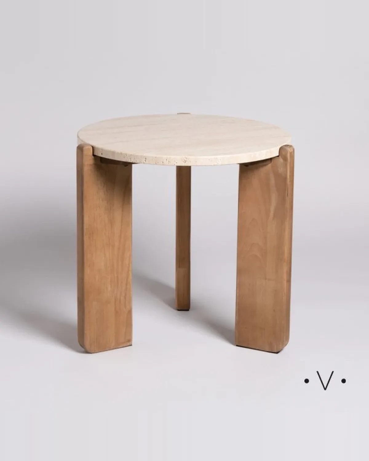 Mesa Auxiliar de Travertino 40x40 cm