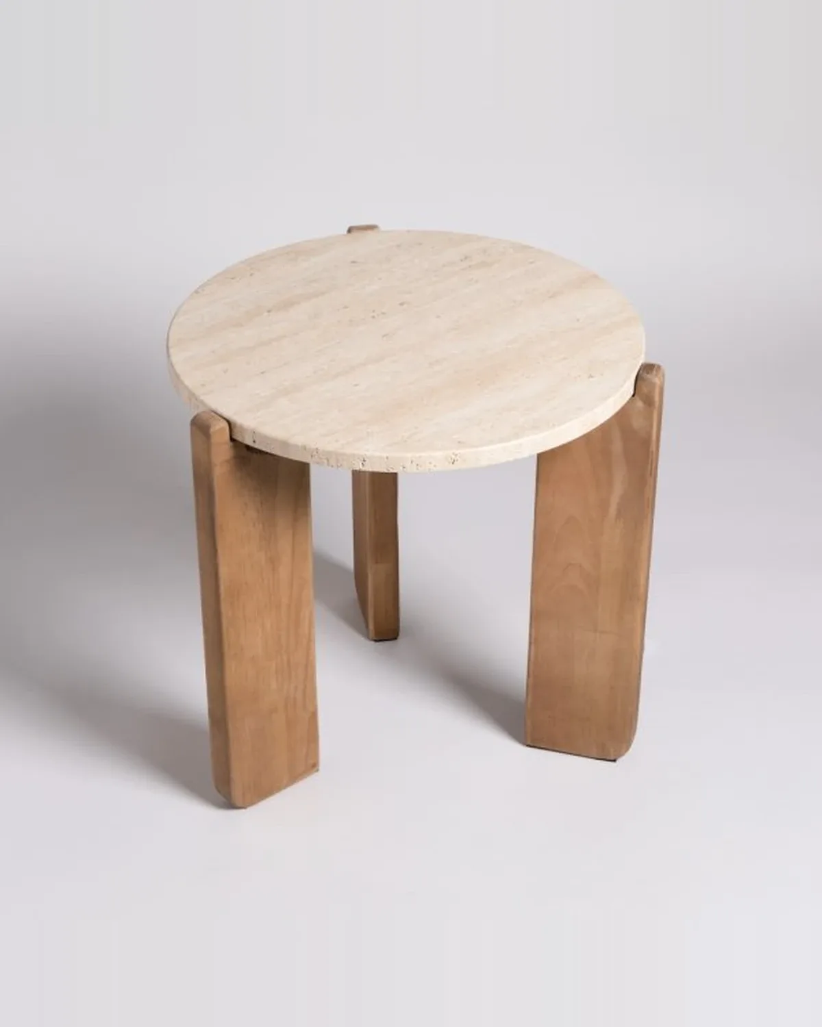 Mesa Auxiliar de Travertino 40x40 cm — Casa de Sillones, vista 2
