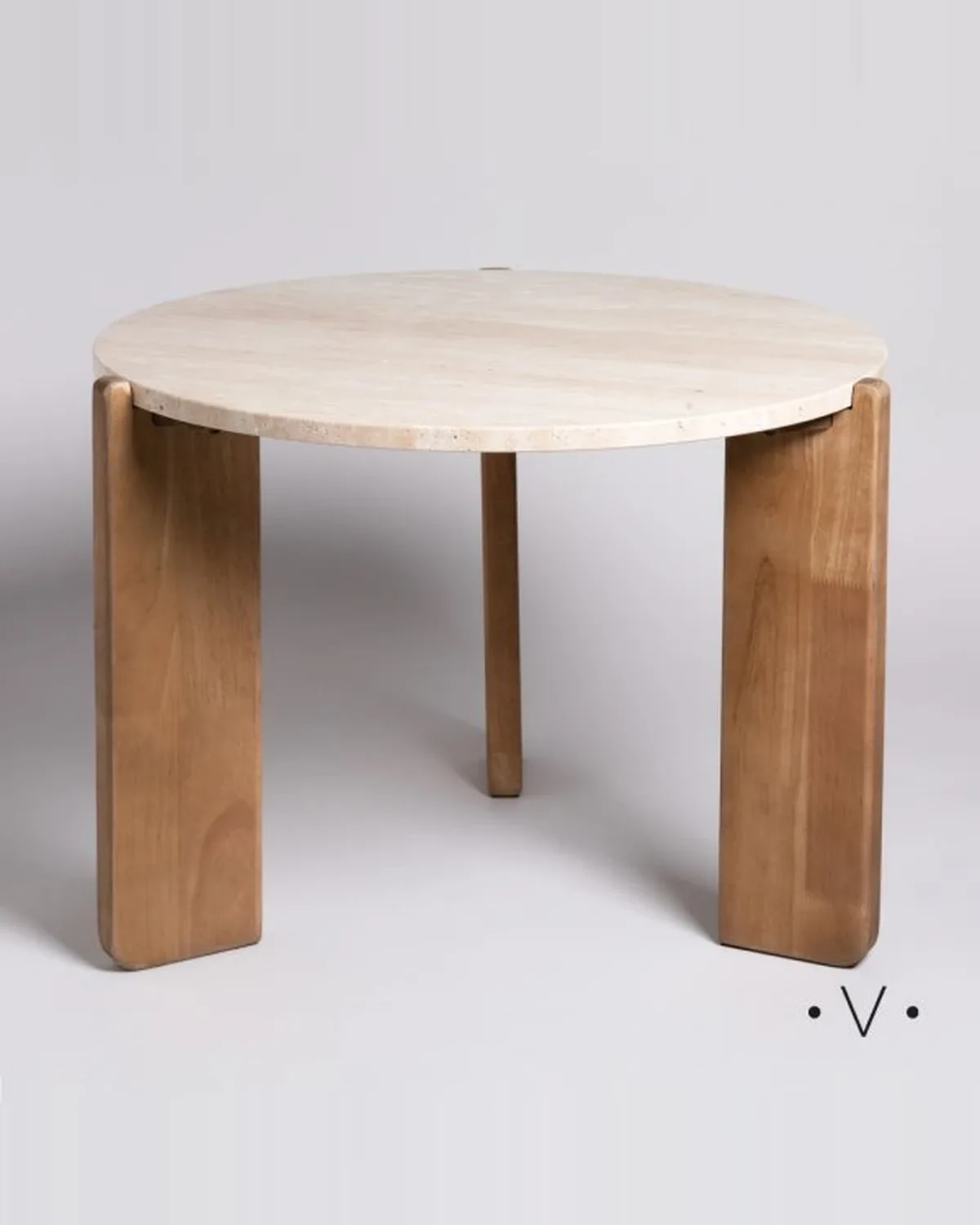 Mesa Auxiliar de Travertino 45x60 cm