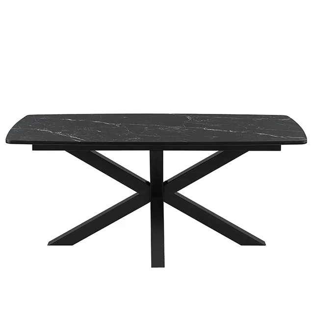 Mesa Egipto Neo Black Marquina - Base Negra 2.40