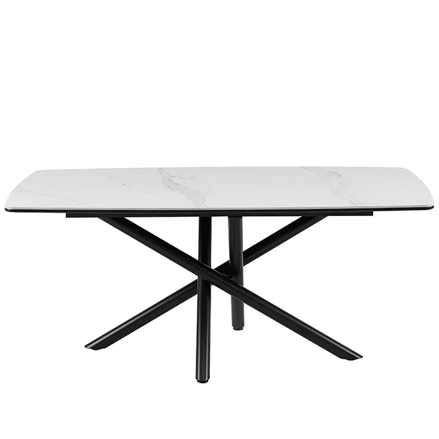 Mesa Modena Neo WH Statuario - Base Negra 1.80