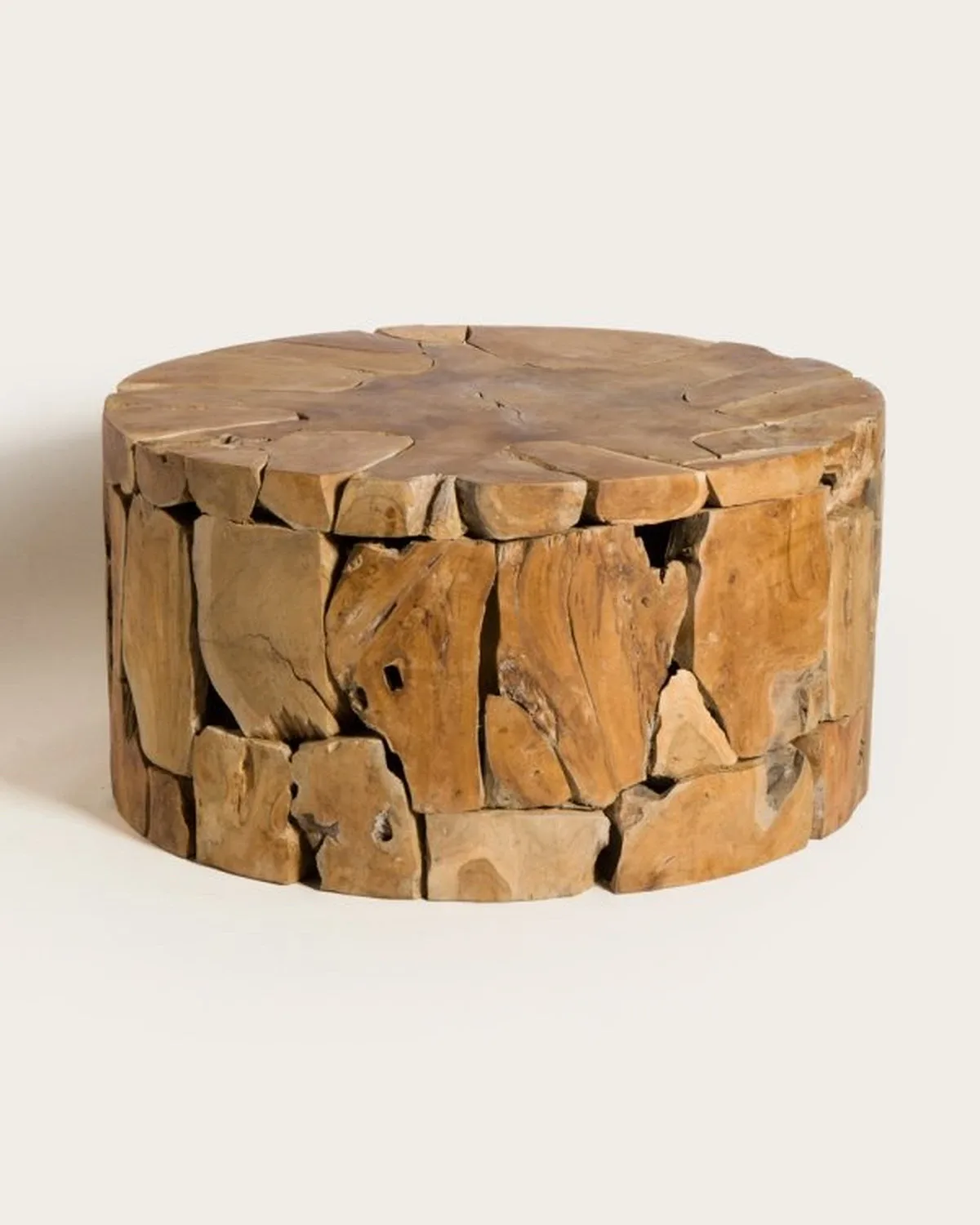 Mesa Ratona Redonda Lombok Natural 50x100 cm — Casa de Sillones, vista 2