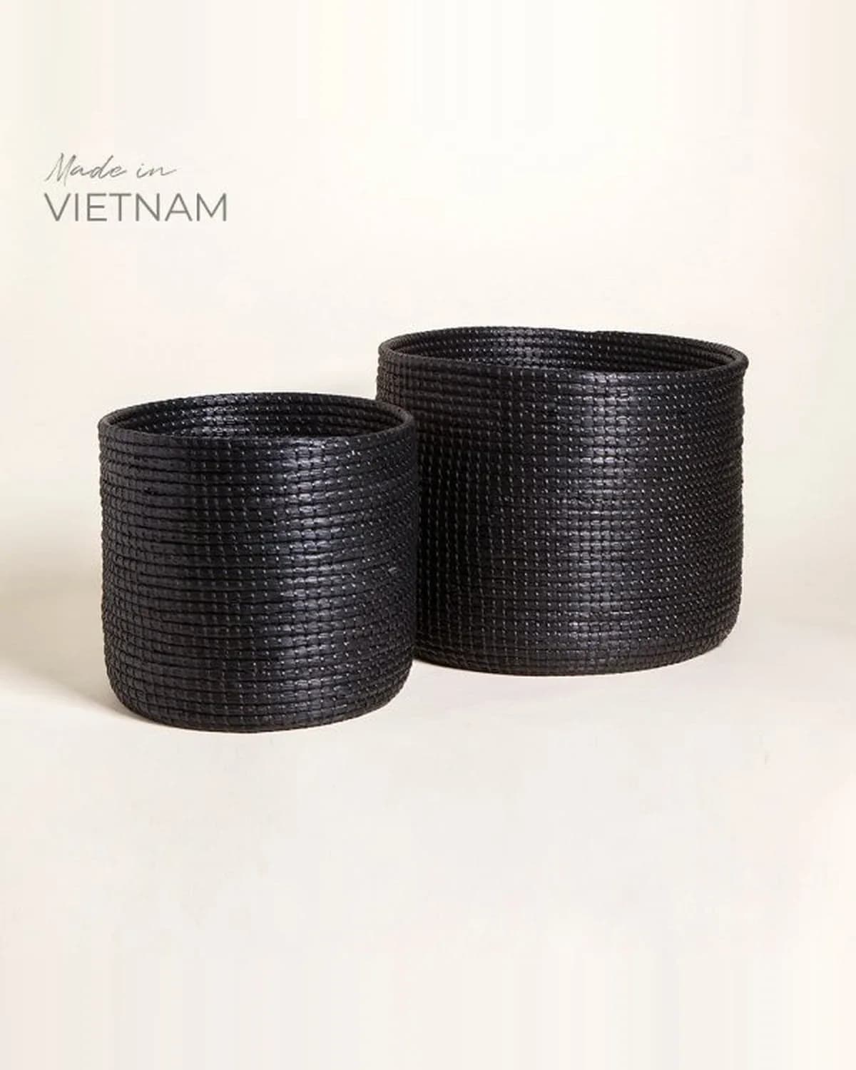 Set x 2 Canastos Halong Negro 35x42 CM/30x34 cm