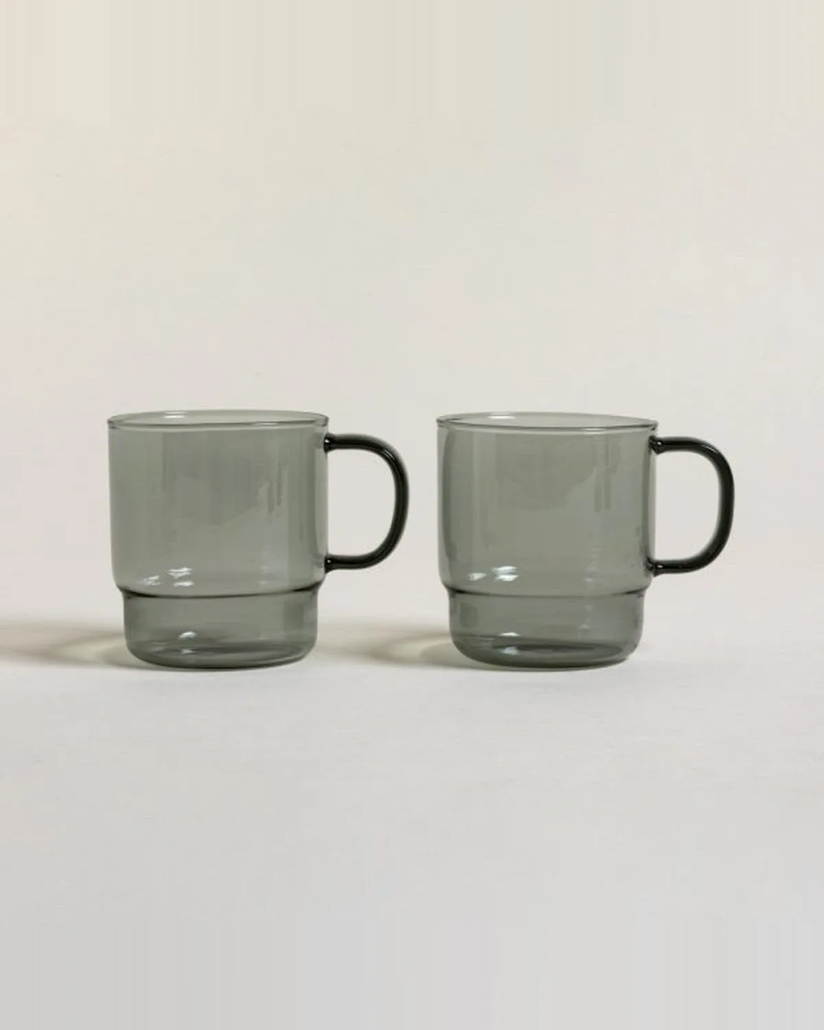 Set x 2 Mugs Net Grey Borosilicato 300 ml