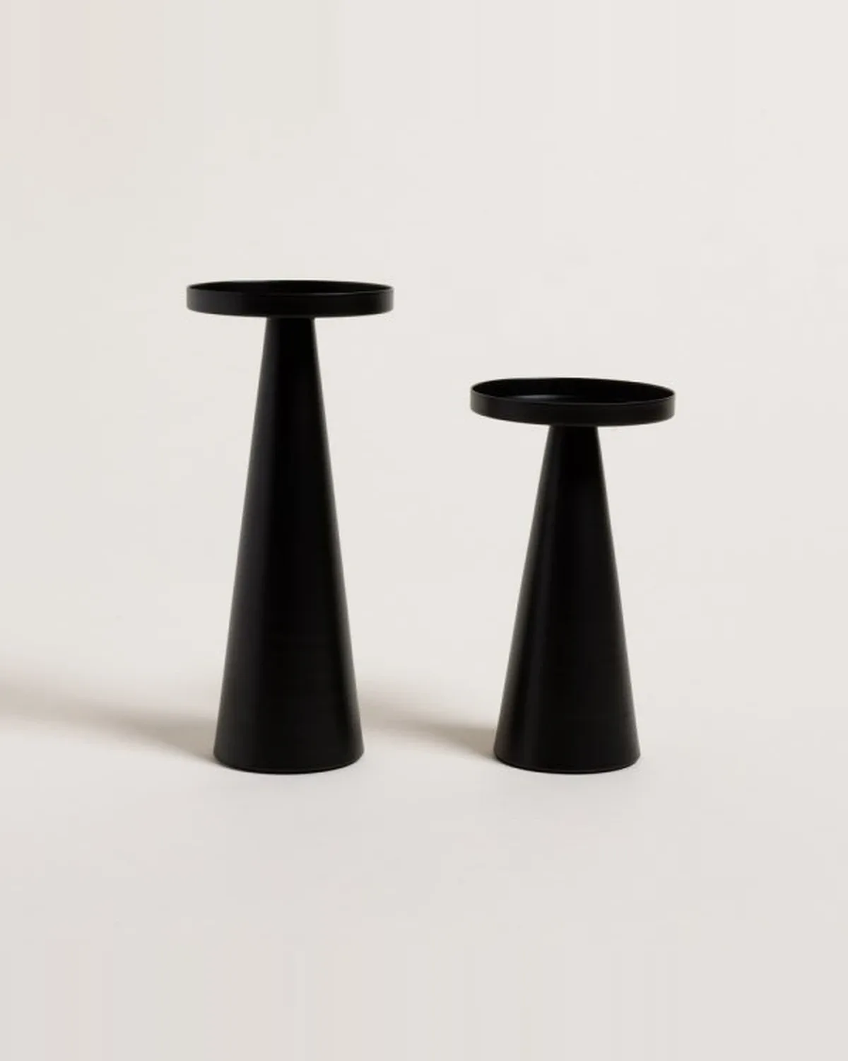 Set x 2 Portavelas Zeil Black 15,5/18,5 cm