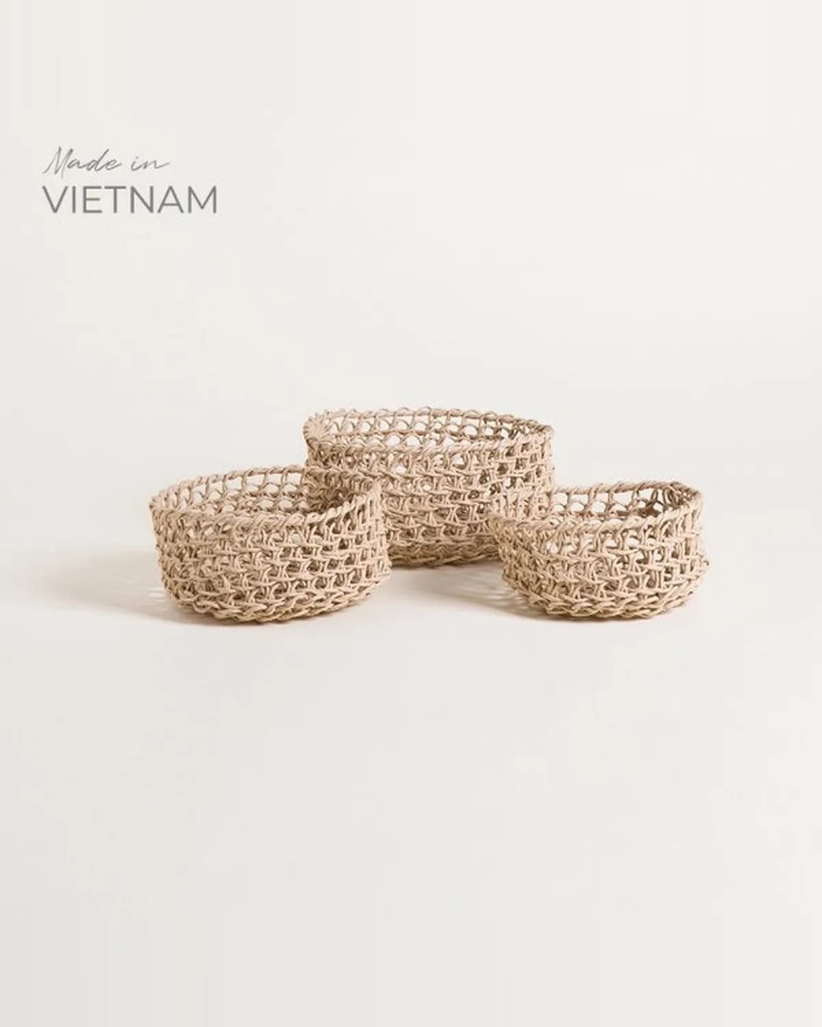 Set x 3 Canastos Bajos Viet 9x20 CM/8x17 CM/7x16 cm