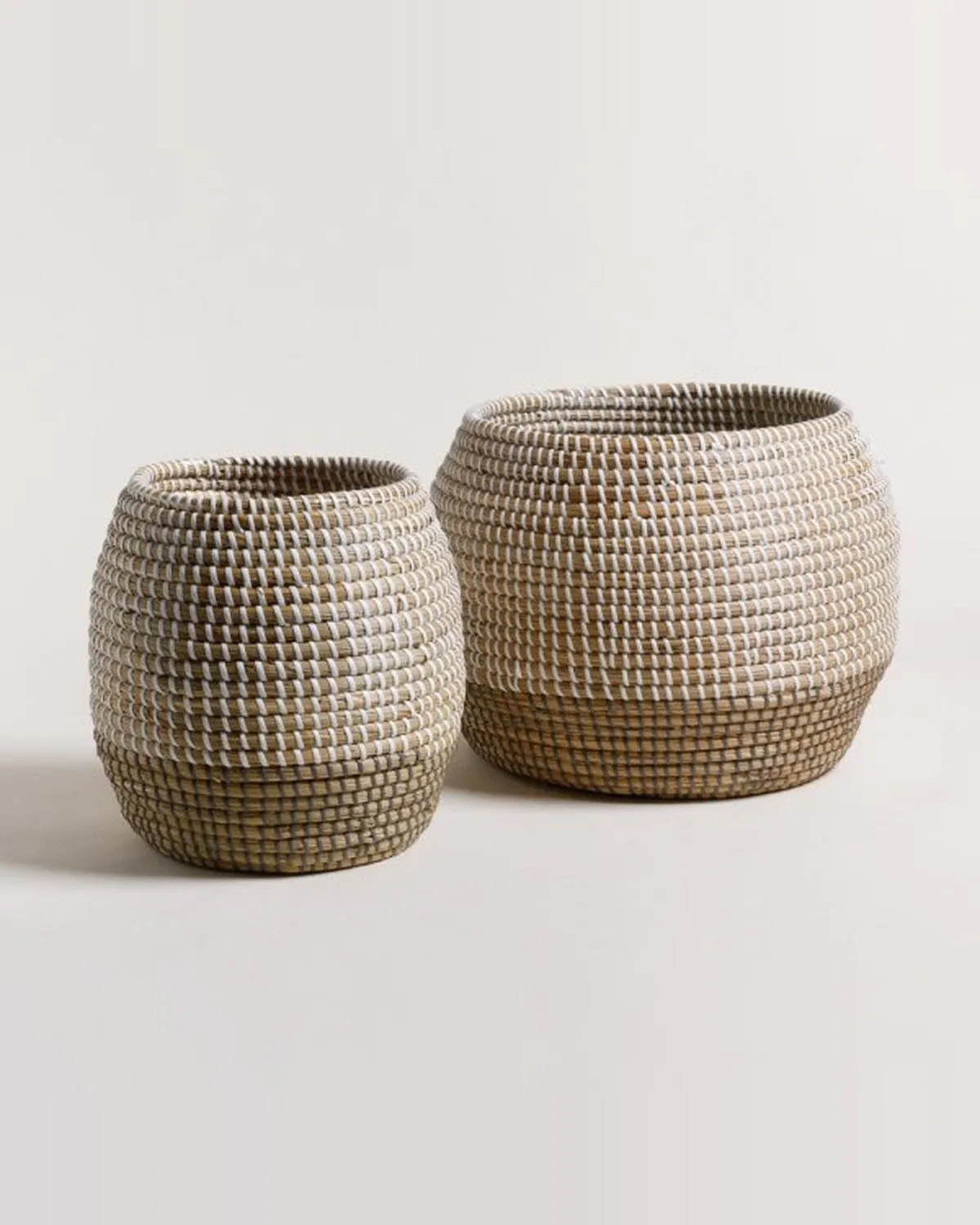 Set x2 Canastos Bombe de Seagrass Halong 25x30 / 23x24 cm