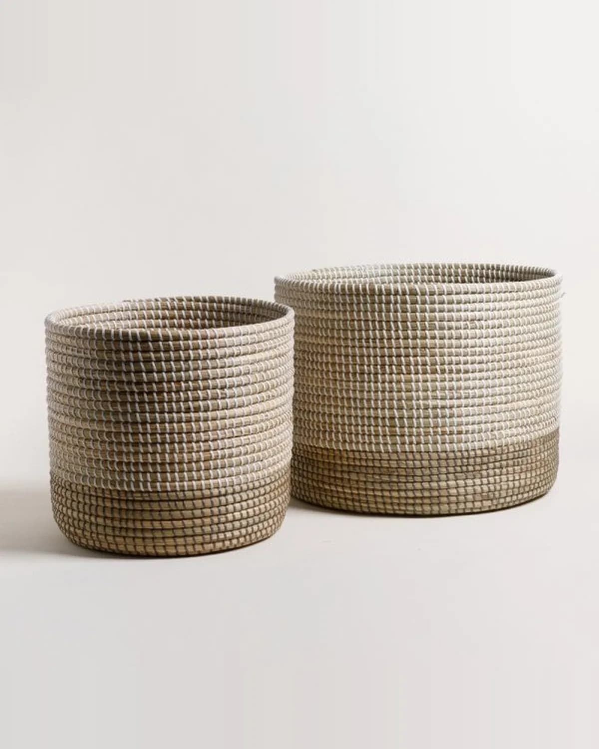 Set x2 Canastos Rectos de Seagrass Halong 43x35 / 34x30 cm