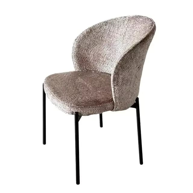 Silla Alina Taupe Boucle - Base Negra