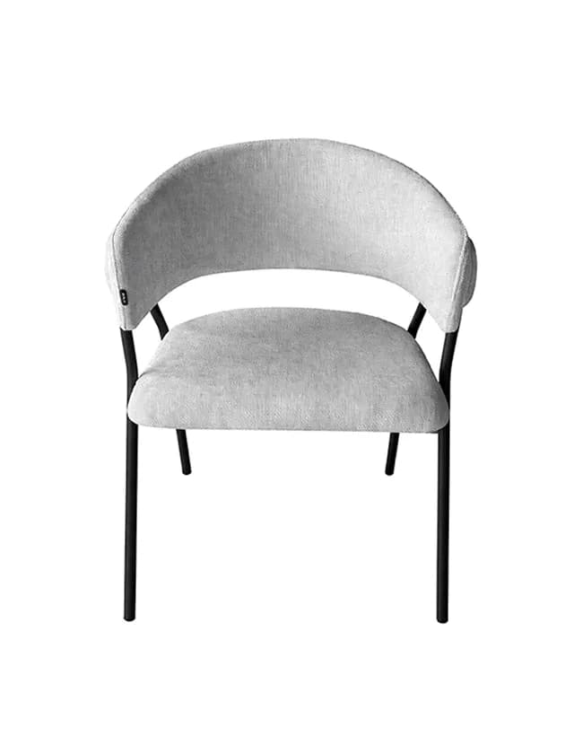 Silla Romelia Gris Claro - Base Negra