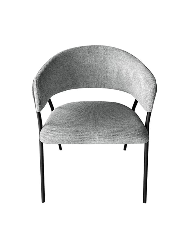 Silla Romelia Gris Oscuro - Base Negra