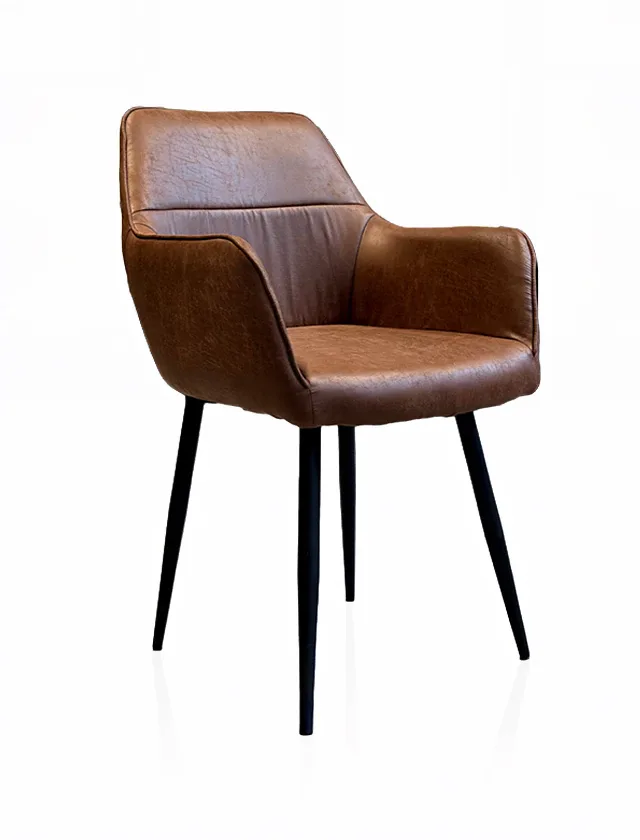 Silla Sophie Ecocuero Dark Brown