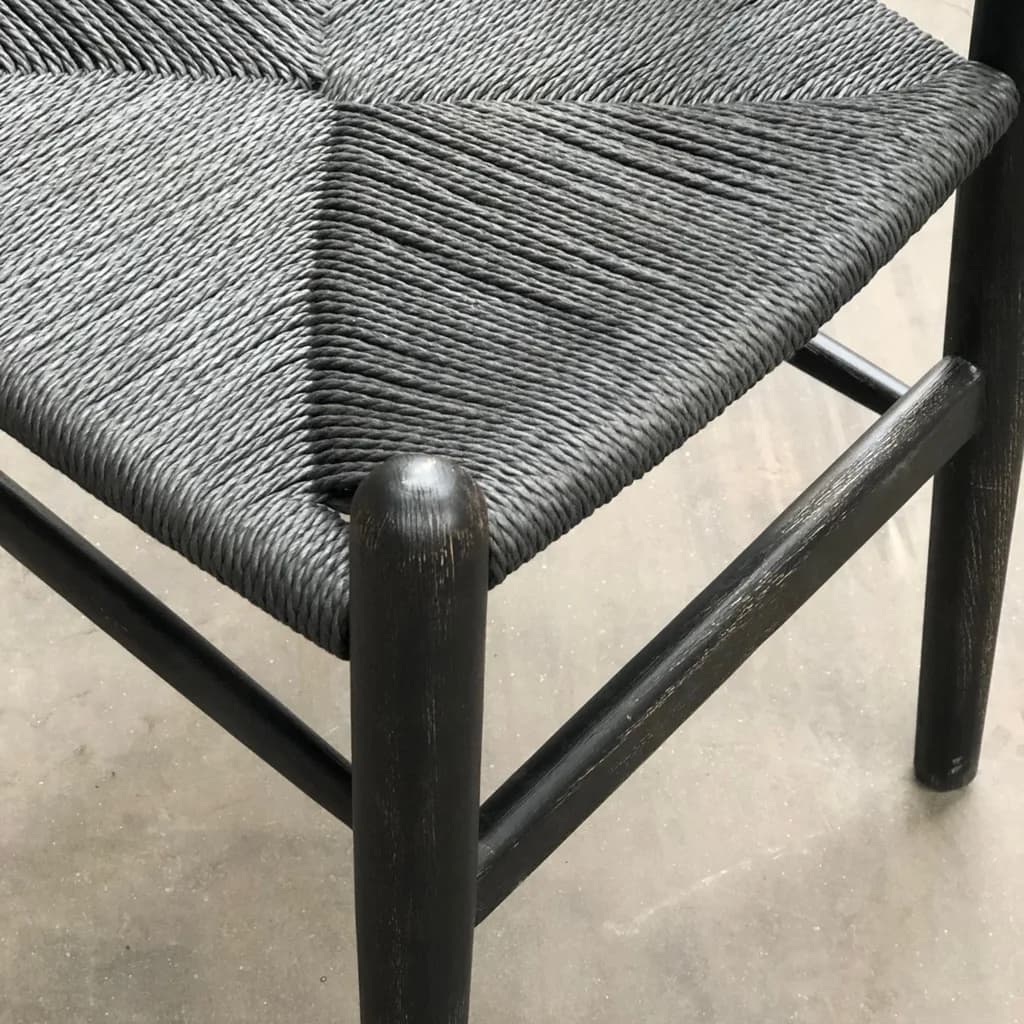 Silla Wishbone Antique Full Black — Casa de Sillones, vista 3