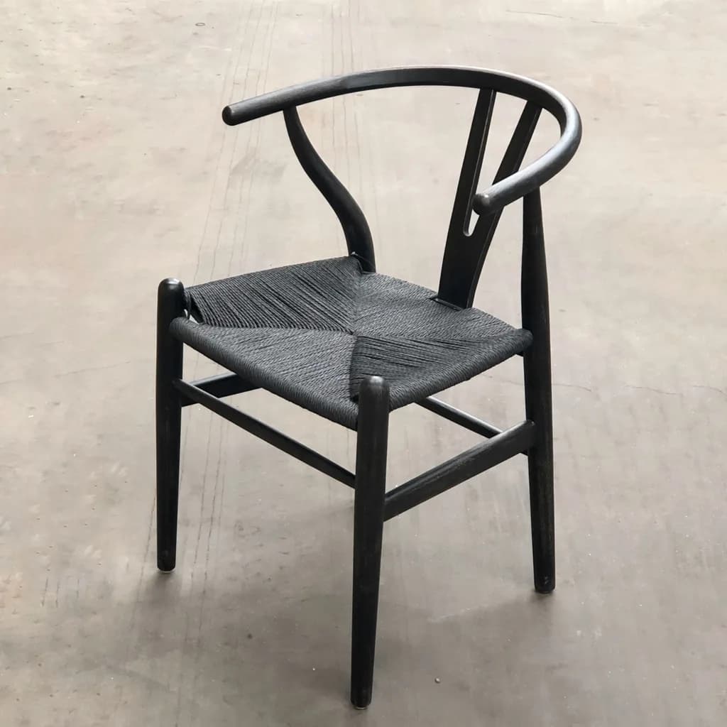 Silla Wishbone Antique Full Black — Casa de Sillones, vista 2
