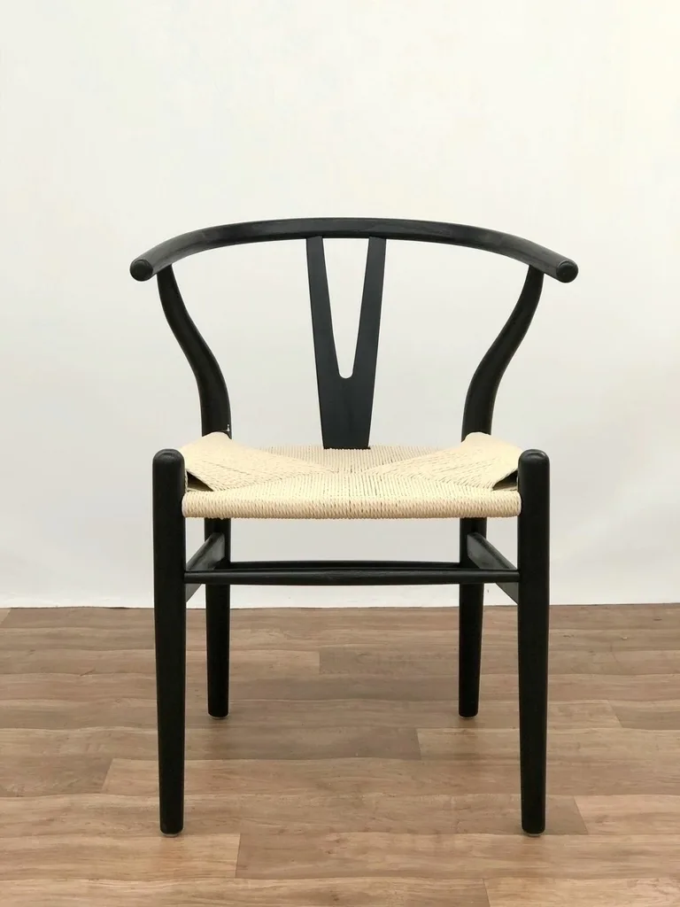 Silla Wishbone Natural Black — Casa de Sillones, vista 2
