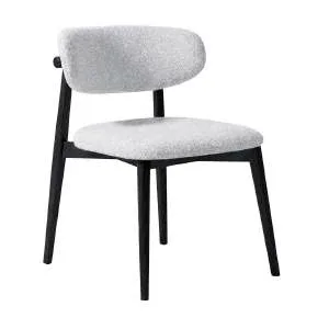 Silla Zaro Deluxe Gris Claro - Base Negra
