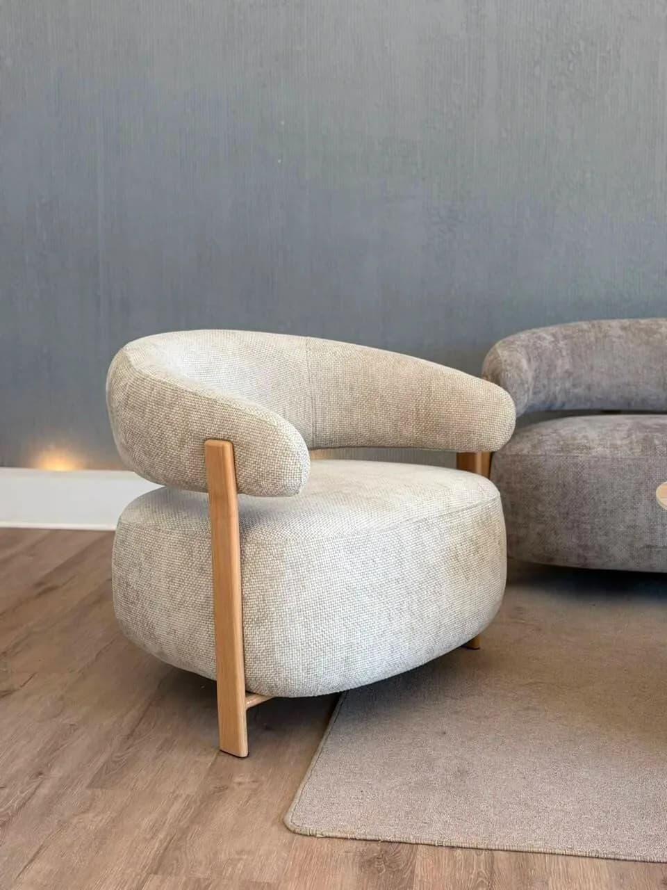 Sillón Bari Chenille Beige — Casa de Sillones, vista 2