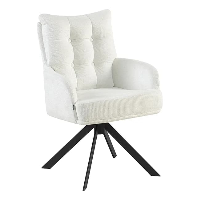 Sillón Venetian Off White - Base Negra